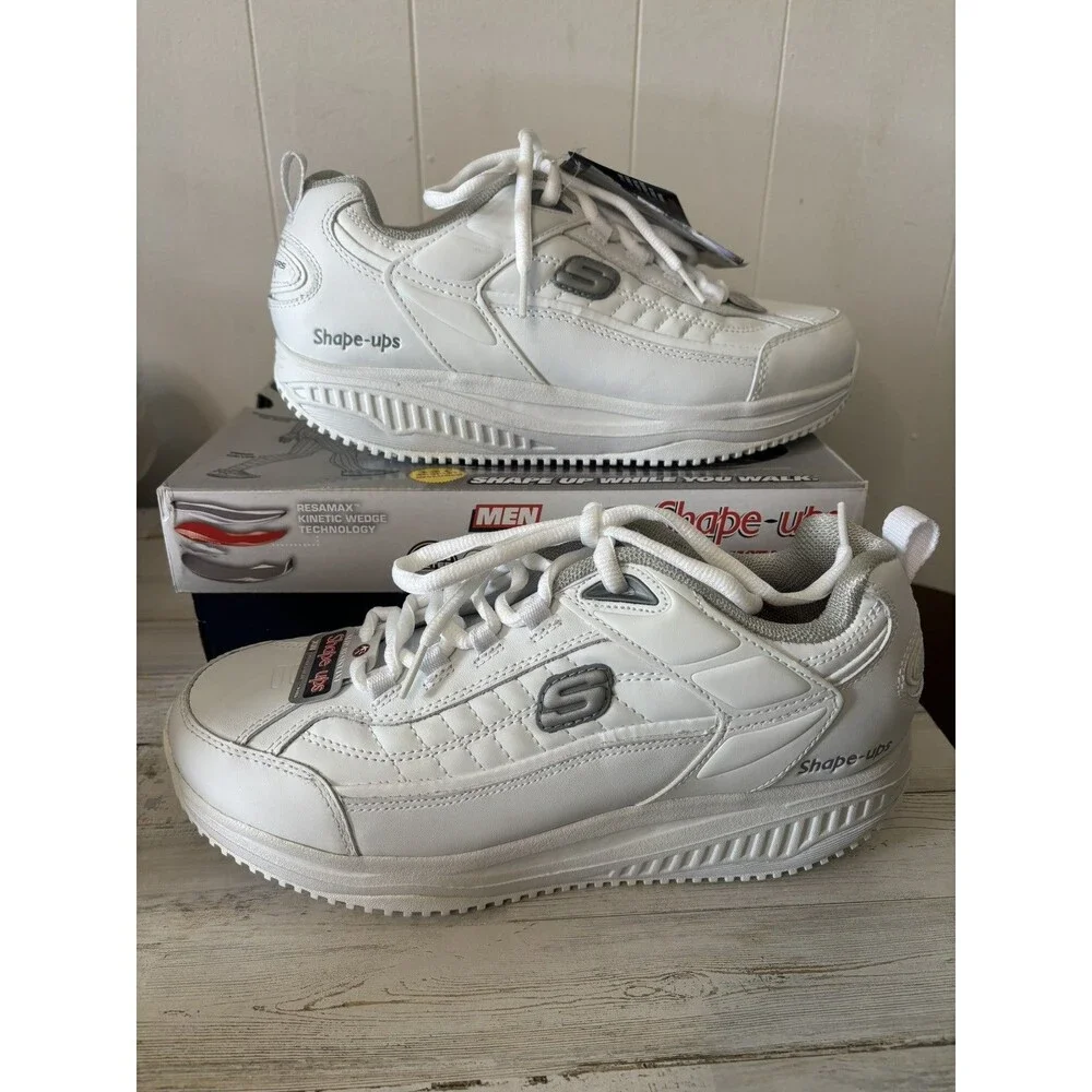Skechers Shape Ups XT White Toning Shoes Slip Resistant - New In Box - Men’s 10